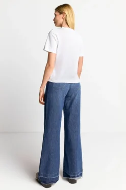 Weißes T-Shirt Mit Statement-Print