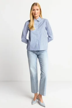 Weite Hemdbluse Mit Knopfleiste